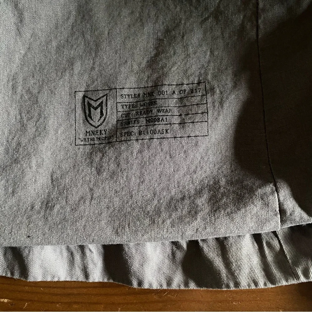 Monarchy Men’s Gray Cotton Metal Canvas Button Jacket Pockets Lined Y2K Size XL - Picture 10 of 14